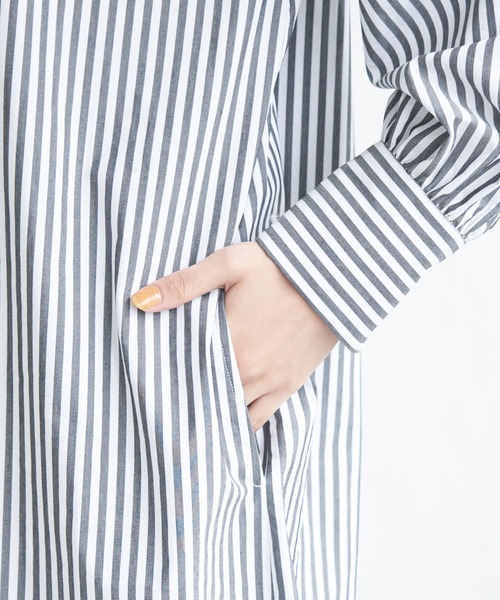 ROPE' PICNIC(ロペピクニック)の「【一部店舗限定】ストライプシャツワンピース(シャツワンピース・レディース・ブラック/ベージュ・38)」の17枚目の写真