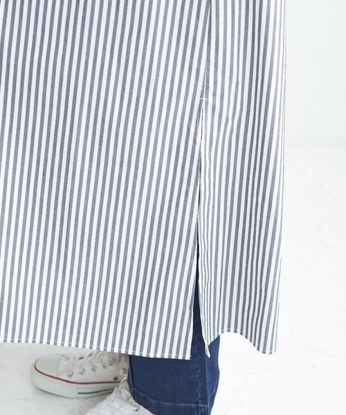 ROPE' PICNIC(ロペピクニック)の「【一部店舗限定】ストライプシャツワンピース(シャツワンピース・レディース・ブラック/ベージュ・38)」の18枚目の写真