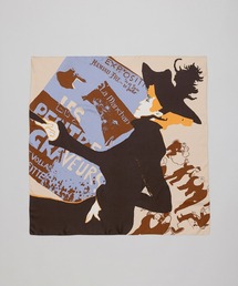 【雑誌掲載】ロートレックグラフィカルシルクスカーフ/Lサイズ