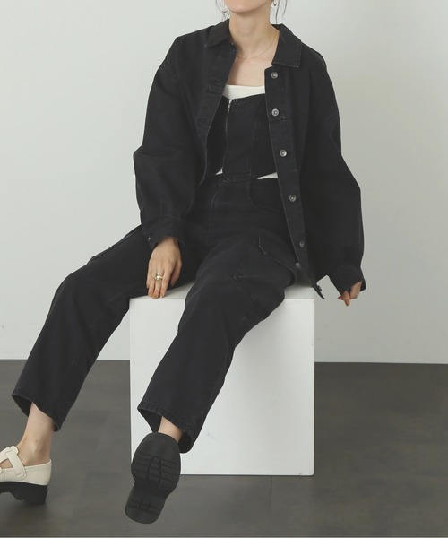 FREE'S MART(フリーズマート)の「◆ルーズデニムジャケット(デニムジャケット・レディース・インディゴブルー/ブラック系その他・SMALL/MEDIUM)」の12枚目の写真