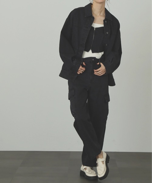 FREE'S MART(フリーズマート)の「◆ルーズデニムジャケット(デニムジャケット・レディース・インディゴブルー/ブラック系その他・SMALL/MEDIUM)」の16枚目の写真