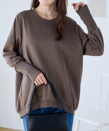 秋新作 ロング袖 リブ スウェット トレーナー