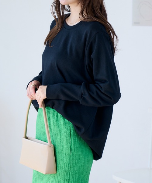 Ada.（エイダ）の「秋新作 ロング袖 リブ スウェット トレーナー（Tシャツ/カットソー・レディース・ダークグレー/ベージュ/ブラック/ブラウン/グレー・M）」の19枚目の写真
