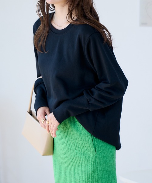 Ada.（エイダ）の「秋新作 ロング袖 リブ スウェット トレーナー（Tシャツ/カットソー・レディース・ダークグレー/ベージュ/ブラック/ブラウン/グレー・M）」の20枚目の写真