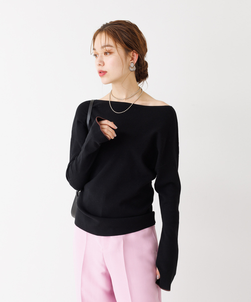 Rouge vif Anna(ルージュヴィフアンナ)の「総針フレアスリーブ指穴プルオーバー(ニット/セーター・レディース・レッド/ブラック/その他・フリー)」の16枚目の写真