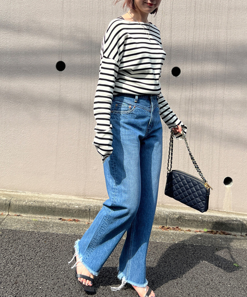 Rouge vif Anna(ルージュヴィフアンナ)の「総針フレアスリーブ指穴プルオーバー(ニット/セーター・レディース・レッド/ブラック/その他・フリー)」の8枚目の写真