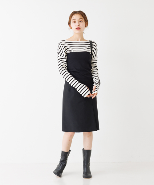 Rouge vif Anna(ルージュヴィフアンナ)の「総針フレアスリーブ指穴プルオーバー(ニット/セーター・レディース・レッド/ブラック/その他・フリー)」の14枚目の写真