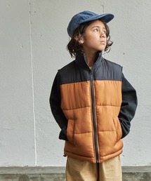 PAIRMANON STREET | 【PAIRMANON STREET】中綿 スタンドネック バイカラー ベスト アウター(ベスト)