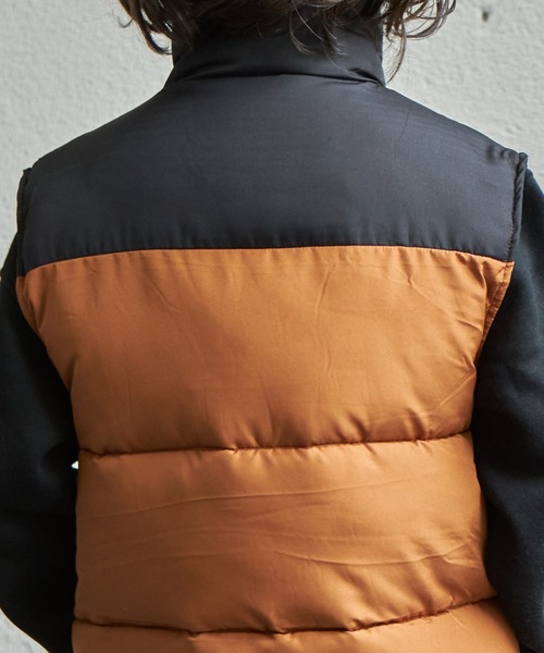 PAIRMANON STREET（ペアマノンストリート）の「【PAIRMANON STREET】中綿 スタンドネック バイカラー ベスト アウター（ベスト・キッズ・ブルー/イエロー/ブラック/ブラウン/レッド・110/90/120/140/100/130/150）」の8枚目の写真