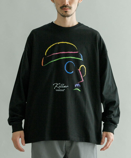 Various Timeless Arts(ヴァリアスタイムレスアーツ)の「URBAN RESEARCH iD KILLER LONG-SLEEVE T-SHIRTS(Tシャツ/カットソー・メンズ・ホワイト/ブラック・MEDIUM/LARGE)」の2枚目の写真