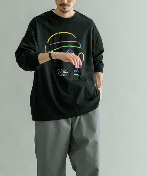 Various Timeless Arts(ヴァリアスタイムレスアーツ)の「URBAN RESEARCH iD KILLER LONG-SLEEVE T-SHIRTS(Tシャツ/カットソー・メンズ・ホワイト/ブラック・MEDIUM/LARGE)」の3枚目の写真
