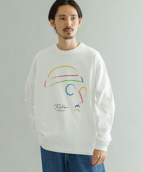 Various Timeless Arts(ヴァリアスタイムレスアーツ)の「URBAN RESEARCH iD KILLER LONG-SLEEVE T-SHIRTS(Tシャツ/カットソー・メンズ・ホワイト/ブラック・MEDIUM/LARGE)」の7枚目の写真