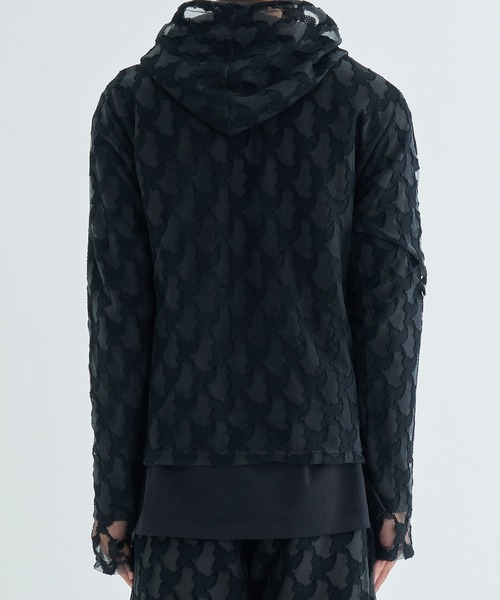 トップス MASU 23AW ANGEL LACE HOODIE MASU（エムエーエスユー）のANGEL LACE HOODIE WHITEの通販