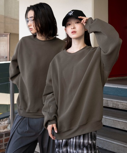 WEGO(ウィゴー)の「WEGO/【26春☆大好評により再入荷!WEB限定】スウェットプルオーバー(スウェット・メンズ・杢グレー/ダークオレンジ/ホワイト/カーキ/ブルー/ブラック/ベージュ系その他/スミクロ/グレー系その他・MEDIUM/LARGE/X-LARGE)」の7枚目の写真