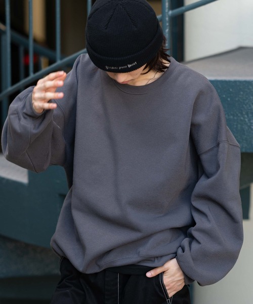 WEGO(ウィゴー)の「WEGO/【26春☆大好評により再入荷!WEB限定】スウェットプルオーバー(スウェット・メンズ・杢グレー/ダークオレンジ/ホワイト/カーキ/ブルー/ブラック/ベージュ系その他/スミクロ/グレー系その他・MEDIUM/LARGE/X-LARGE)」の18枚目の写真