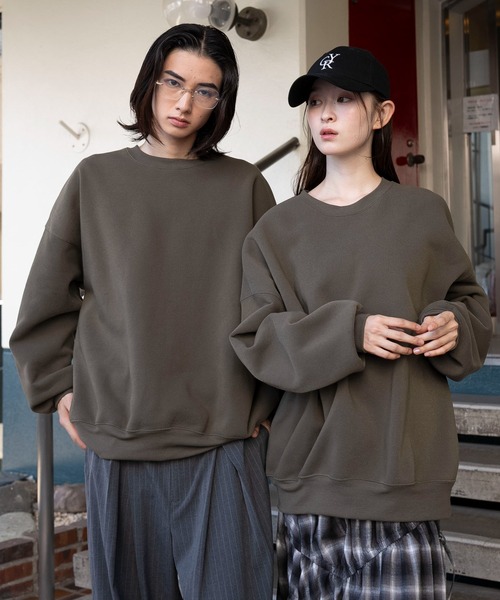 WEGO(ウィゴー)の「WEGO/【26春☆大好評により再入荷!WEB限定】スウェットプルオーバー(スウェット・メンズ・杢グレー/ダークオレンジ/ホワイト/カーキ/ブルー/ブラック/ベージュ系その他/スミクロ/グレー系その他・MEDIUM/LARGE/X-LARGE)」の14枚目の写真