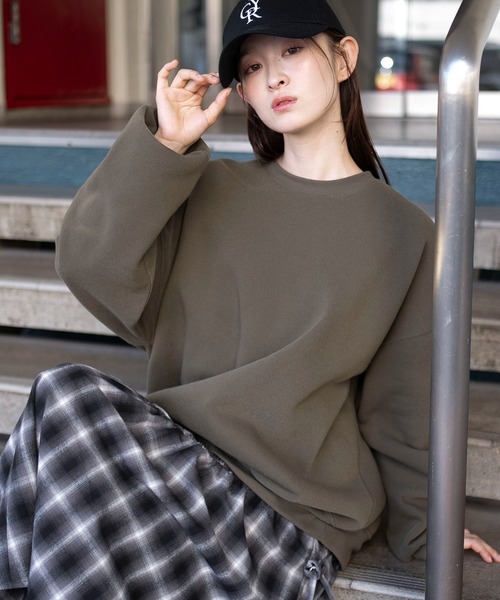 WEGO(ウィゴー)の「WEGO/【26春☆大好評により再入荷!WEB限定】スウェットプルオーバー(スウェット・メンズ・杢グレー/ダークオレンジ/ホワイト/カーキ/ブルー/ブラック/ベージュ系その他/スミクロ/グレー系その他・MEDIUM/LARGE/X-LARGE)」の21枚目の写真