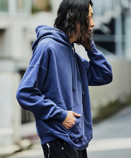 セール】限定展開 ビッグシルエット ピグメント加工 プルオーバー