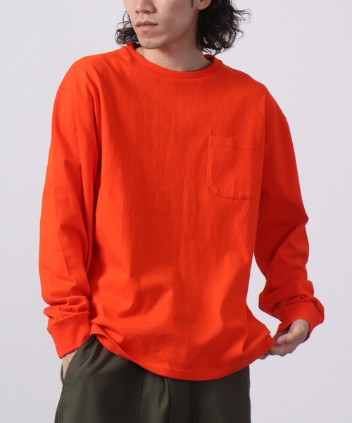 FUNALIVE（ファンアライブ）の「USAコットンセミルーズシルエットロンTEE（Tシャツ/カットソー・メンズ・ホワイト/ブラック/ダークパープル/カーキ/ダークベージュ/オレンジ・L/M）」の6枚目の写真