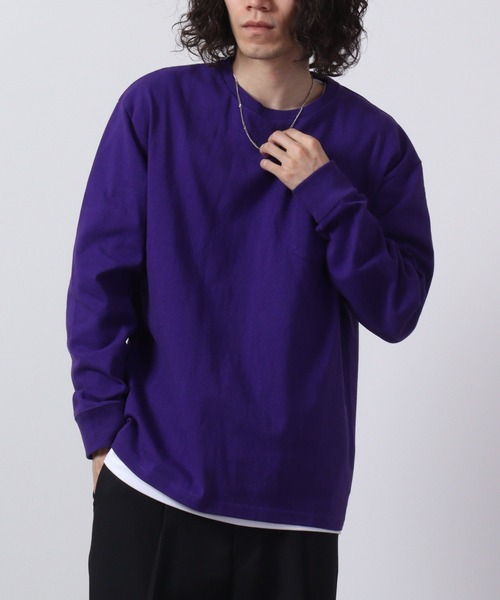FUNALIVE（ファンアライブ）の「USAコットンセミルーズシルエットロンTEE（Tシャツ/カットソー・メンズ・ホワイト/ブラック/ダークパープル/カーキ/ダークベージュ/オレンジ・L/M）」の5枚目の写真