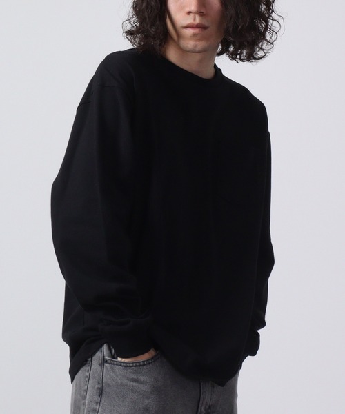 FUNALIVE（ファンアライブ）の「USAコットンセミルーズシルエットロンTEE（Tシャツ/カットソー・メンズ・ホワイト/ブラック/ダークパープル/カーキ/ダークベージュ/オレンジ・L/M）」の2枚目の写真