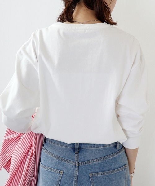 FUNALIVE（ファンアライブ）の「USAコットンセミルーズシルエットロンTEE（Tシャツ/カットソー・メンズ・ホワイト/ブラック/ダークパープル/カーキ/ダークベージュ/オレンジ・L/M）」の9枚目の写真