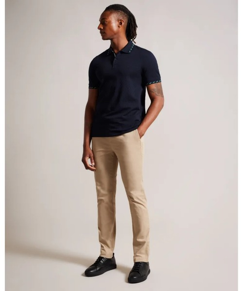 Ted Baker(テッドベーカー)の「COLSON 半袖ハウスチェックジャガードポロ(ポロシャツ・メンズ・ネイビー・4/5/1/3/2)」の6枚目の写真