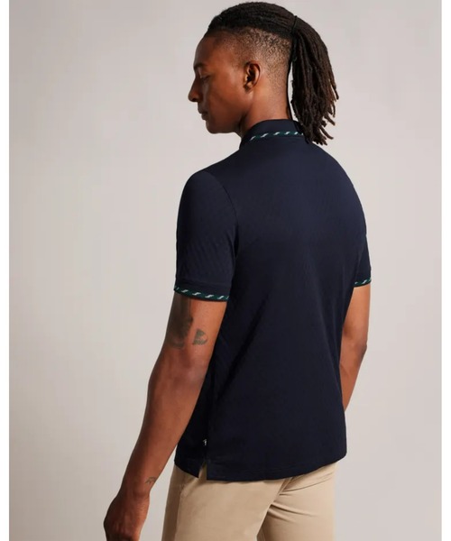 Ted Baker(テッドベーカー)の「COLSON 半袖ハウスチェックジャガードポロ(ポロシャツ・メンズ・ネイビー・4/5/1/3/2)」の7枚目の写真