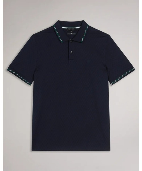 Ted Baker(テッドベーカー)の「COLSON 半袖ハウスチェックジャガードポロ(ポロシャツ・メンズ・ネイビー・4/5/1/3/2)」の8枚目の写真