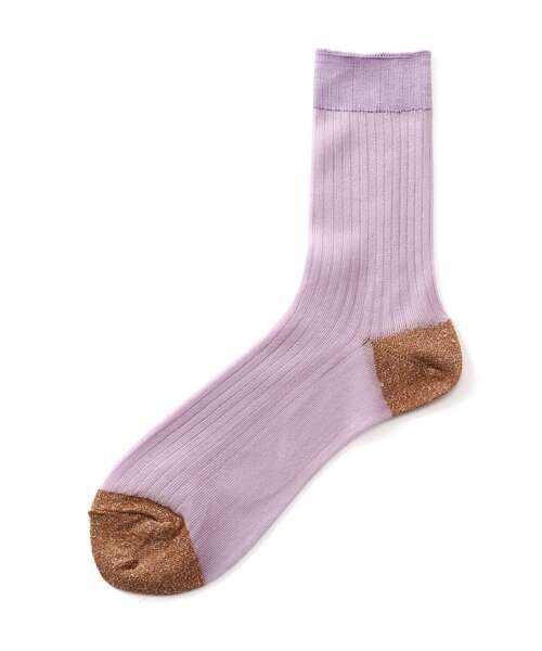 MARCOMONDE(マルコモンド)の「MARCOMONDE(マルコモンド)wide rib bicolor socks(ソックス/靴下・レディース・ホワイト系2/パープル/ブルー・1)」の8枚目の写真