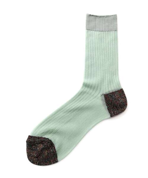 MARCOMONDE(マルコモンド)の「MARCOMONDE(マルコモンド)wide rib bicolor socks(ソックス/靴下・レディース・ホワイト系2/パープル/ブルー・1)」の5枚目の写真