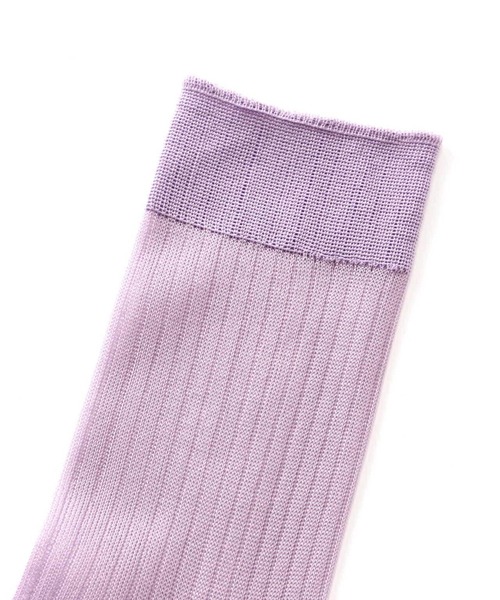 MARCOMONDE(マルコモンド)の「MARCOMONDE(マルコモンド)wide rib bicolor socks(ソックス/靴下・レディース・ホワイト系2/パープル/ブルー・1)」の4枚目の写真