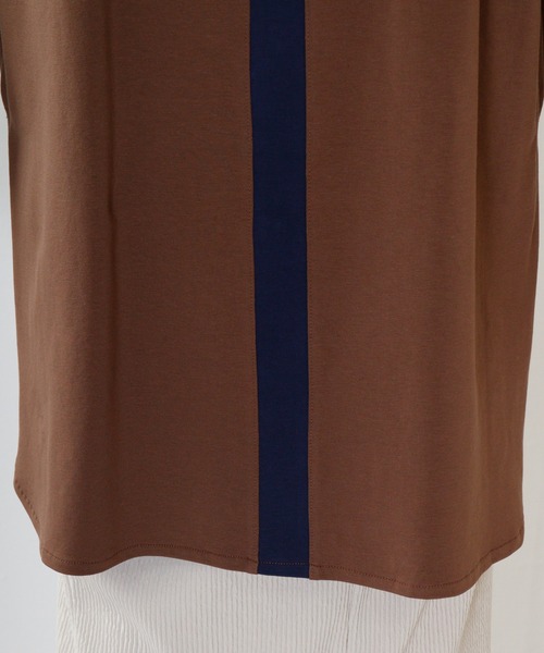 A.N.L（エーエヌエル　レーベル）の「A.N.L コットンプルオーバーバイカラートップス（Tシャツ/カットソー・レディース・ロイヤルブルー/ブラック/モカ・38）」の14枚目の写真