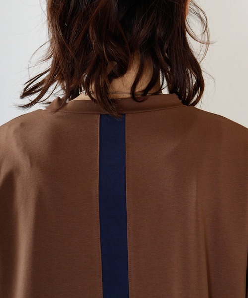 A.N.L（エーエヌエル　レーベル）の「A.N.L コットンプルオーバーバイカラートップス（Tシャツ/カットソー・レディース・ロイヤルブルー/ブラック/モカ・38）」の11枚目の写真