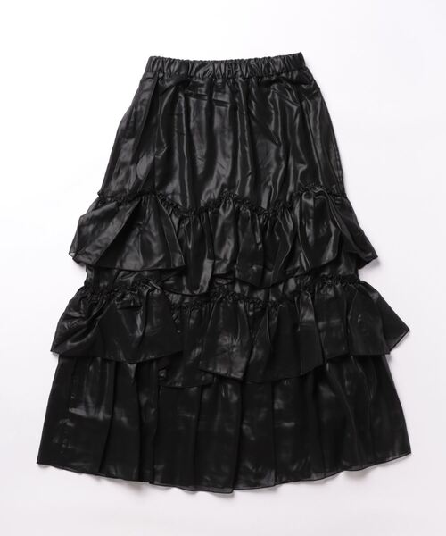 M.deux（エムドゥ）の「■■レザーライクティアードスカート■■（スカート・レディース・イエロー/ブラック・MEDIUM）」の14枚目の写真