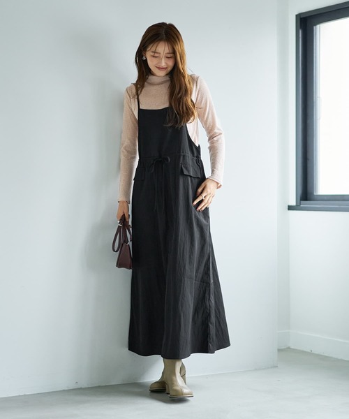 STYLE DELI（スタイルデリ）の「テクスチャーインナータートルトップス（Tシャツ/カットソー・レディース・ホワイト/グレー/ブラック/ベージュ・SMALL/MEDIUM）」の12枚目の写真