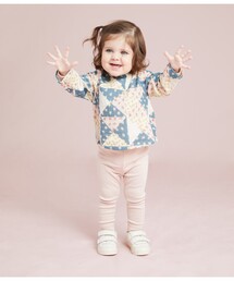 パッチワーク柄ダブルガーゼブラウス