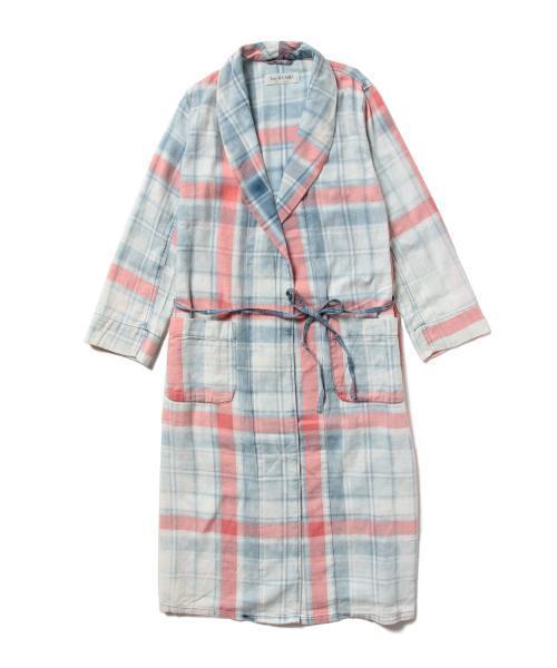 Ray BEAMS（レイビームス）の「Ray BEAMS / チェック ロング ガウンシャツ（シャツ/ブラウス・レディース・サックスブルー/ネイビー・ONE SIZE）」の7枚目の写真