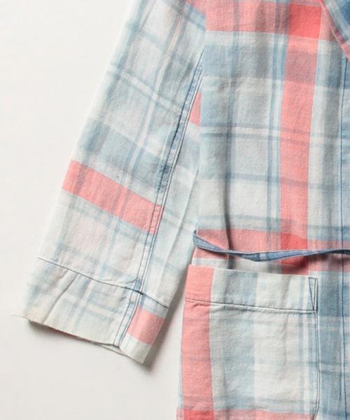 Ray BEAMS（レイビームス）の「Ray BEAMS / チェック ロング ガウンシャツ（シャツ/ブラウス・レディース・サックスブルー/ネイビー・ONE SIZE）」の11枚目の写真