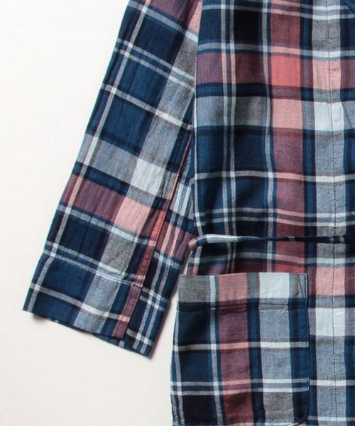 Ray BEAMS（レイビームス）の「Ray BEAMS / チェック ロング ガウンシャツ（シャツ/ブラウス・レディース・サックスブルー/ネイビー・ONE SIZE）」の15枚目の写真