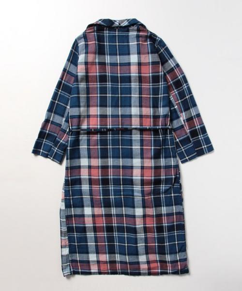 Ray BEAMS（レイビームス）の「Ray BEAMS / チェック ロング ガウンシャツ（シャツ/ブラウス・レディース・サックスブルー/ネイビー・ONE SIZE）」の9枚目の写真