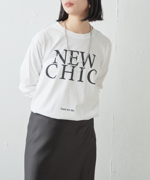 SHENERY（シーナリー）の「NEW CHICロンTee（Tシャツ/カットソー・レディース・ホワイト/ブラック・FREE）」の4枚目の写真