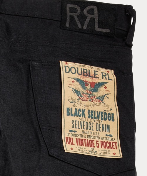 パンツ RRL vintage 5 pocket black denim 32/32 RRL Vintage 5-Pocket