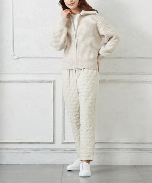 Tuche(トゥシェ)の「Tuche/トゥシェ キルティングパンツ(その他パンツ・レディース・ブラック/ベージュ/オフホワイト・MEDIUM/LARGE)」の4枚目の写真