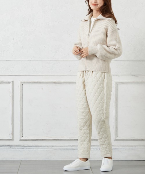 Tuche(トゥシェ)の「Tuche/トゥシェ キルティングパンツ(その他パンツ・レディース・ブラック/ベージュ/オフホワイト・MEDIUM/LARGE)」の5枚目の写真