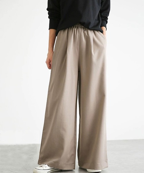 LUGG NAGG(ラグナグ)の「リラックスタックワイドパンツ(その他パンツ・レディース・ネイビー/ライトベージュ/タン/ブラック/グレイッシュベージュ・L/XL/M)」の7枚目の写真