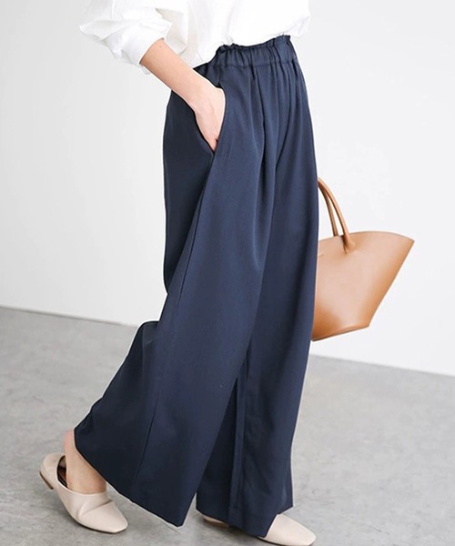 LUGG NAGG(ラグナグ)の「リラックスタックワイドパンツ(その他パンツ・レディース・ネイビー/ライトベージュ/タン/ブラック/グレイッシュベージュ・L/XL/M)」の12枚目の写真