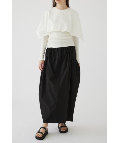 RIM.ARK(リムアーク)の「Rib layered cut tops リブレイヤードカットトップス(Tシャツ/カットソー・レディース・オフホワイト/ライトブルー/ブラック・FREE)」の11枚目の写真