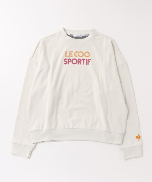 le coq sportif(ルコックスポルティフ)の「ルコックスポルティフ ヒートナビ 長袖シャツ(Tシャツ/カットソー・レディース・オフホワイト/ダークグリーン・S/M/L)」の2枚目の写真