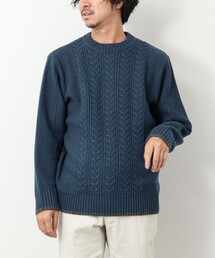 NOLLEY'S goodman | ケーブル柄配色 クルーネックニット(ニット/セーター)